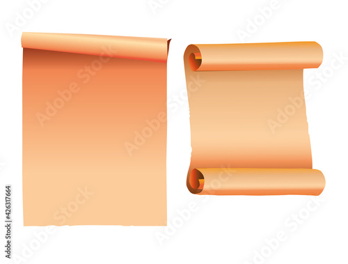 Two ancient papers, royal retro style invitation paper