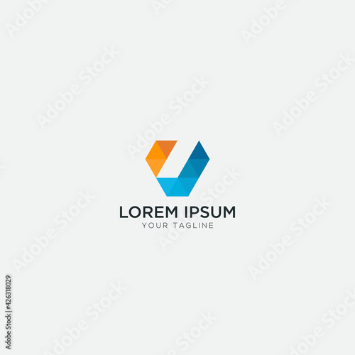 Free Download digital abstract V logo letter V monogram - GFXLoad