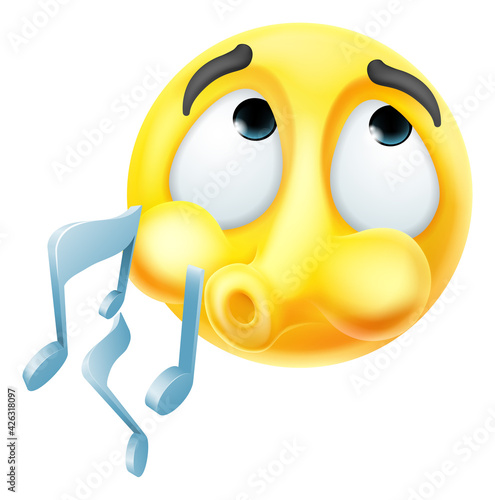 Whistling Tune Emoticon Car...