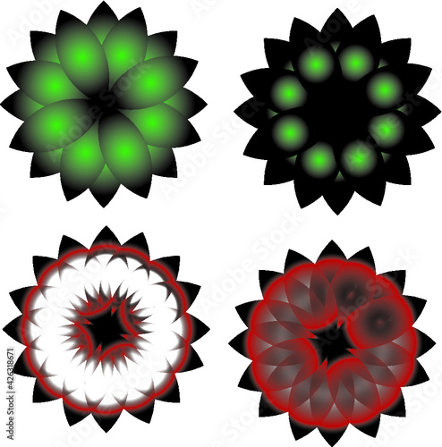 flower geometric design in illustration