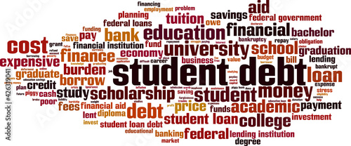 Student debt word cloud