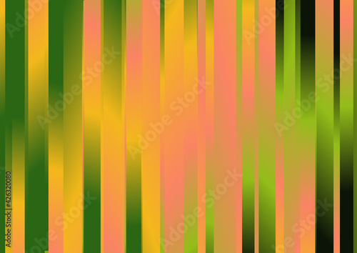 Green Orange and Pink Gradient Striped Background Illustration