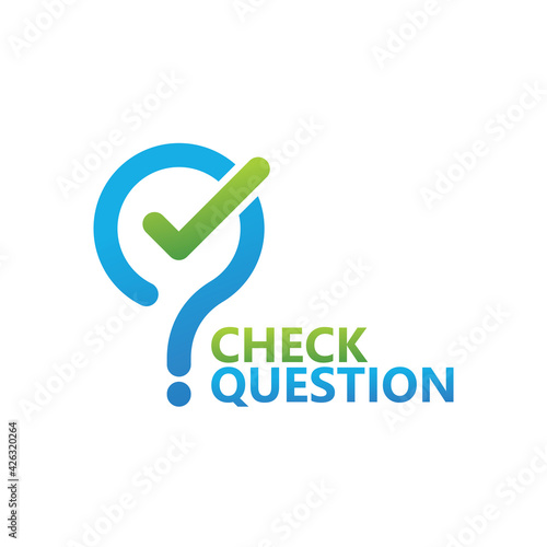 Check question logo template design