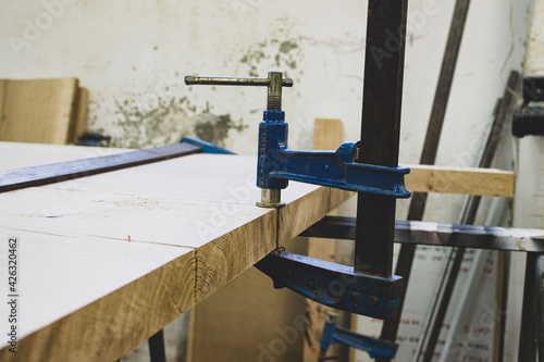 Carpenter in the carpentry in action