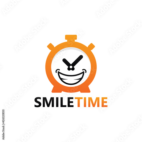 Smile time logo template design