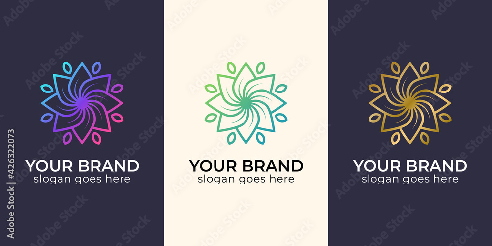 abstract and elegant mandala flower or beauty floral logo for massage, beauty product, spa, yoga, cosmetics symbol icon design abstract and elegant mandala flower or beauty floral logo for massage, beauty product, spa, yoga, cosmetics symbol icon design