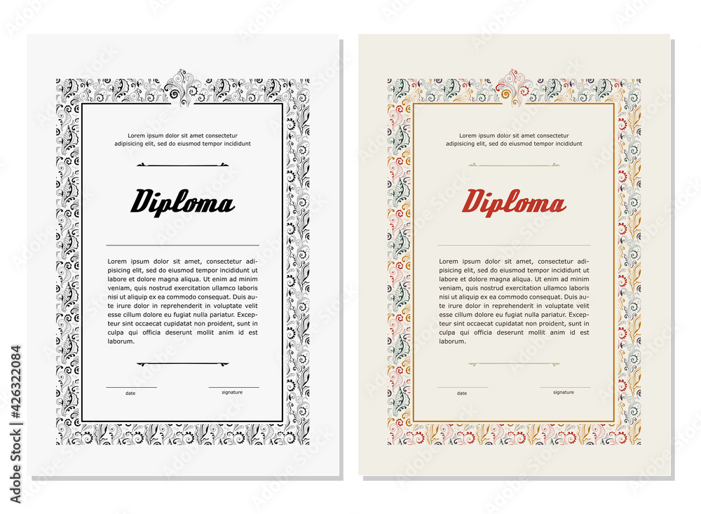 Certificate, Diploma, design template Certificate, Diploma, design template