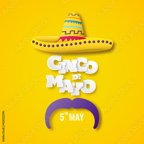 Vector illustration of Cinco de Mayo. 

