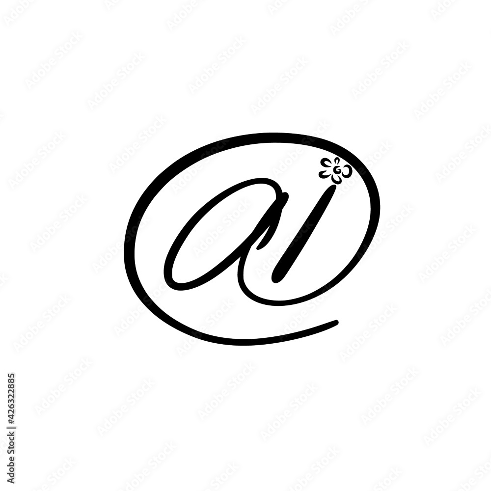 @i initial handwritten logo for identity @i initial handwritten logo for identity