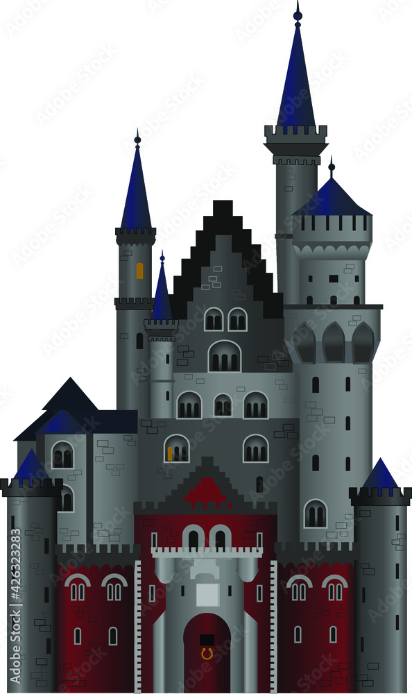 Castle. Vector image. Castle. Vector image.
