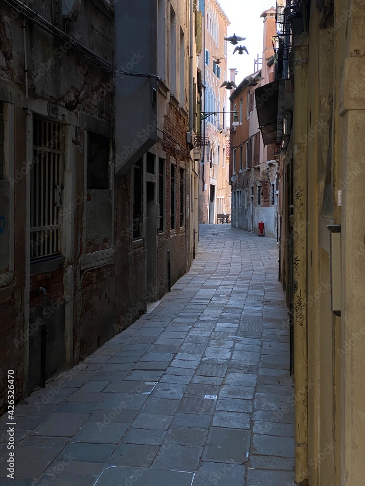 Small street in Venice without any people during crisis COVID-19, Italy Small street in Venice without any people during crisis COVID-19, Italy