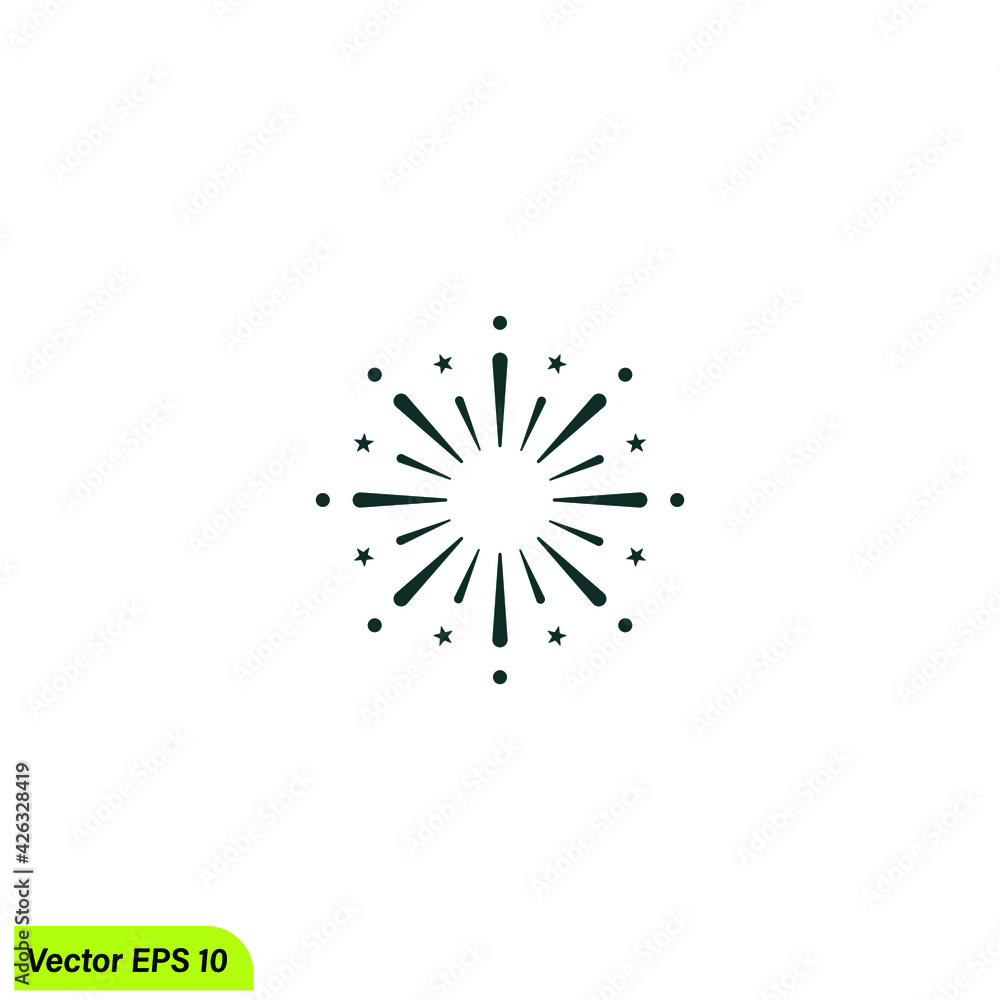 Obraz premium firework explosion icon celebration symbol design element 