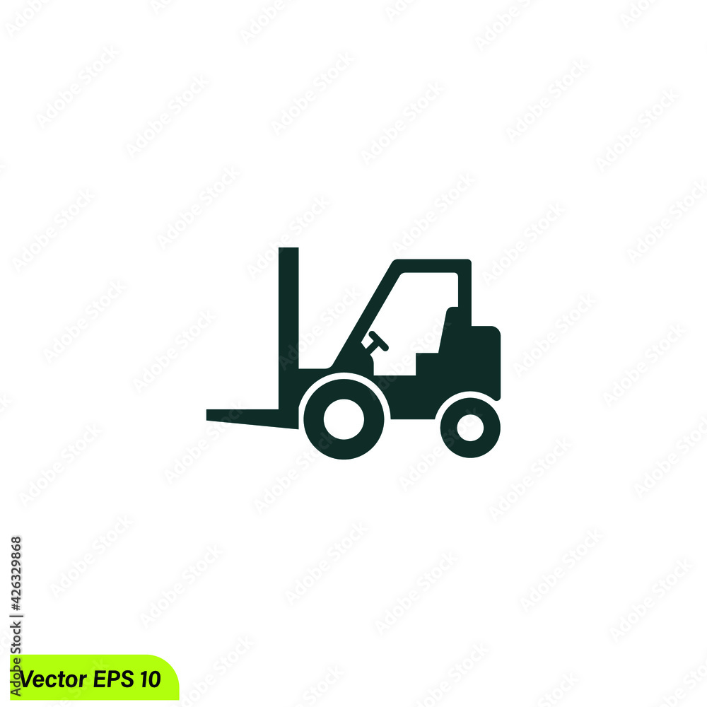 forklift icon vector design element