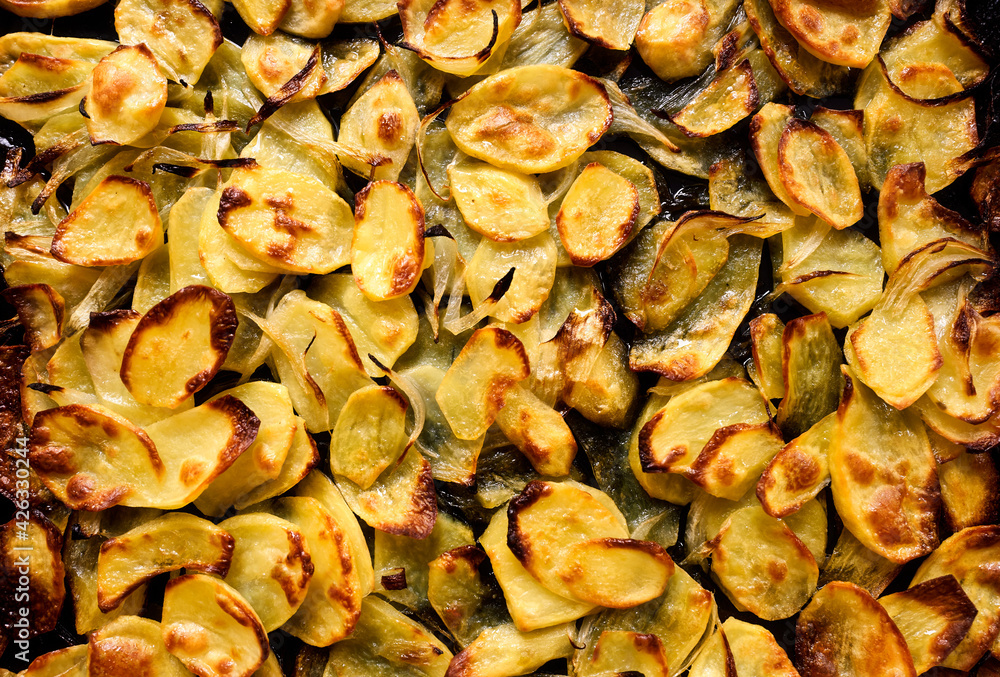 Ofenkartoffeln auf dem Backblech Ofenkartoffeln auf dem Backblech