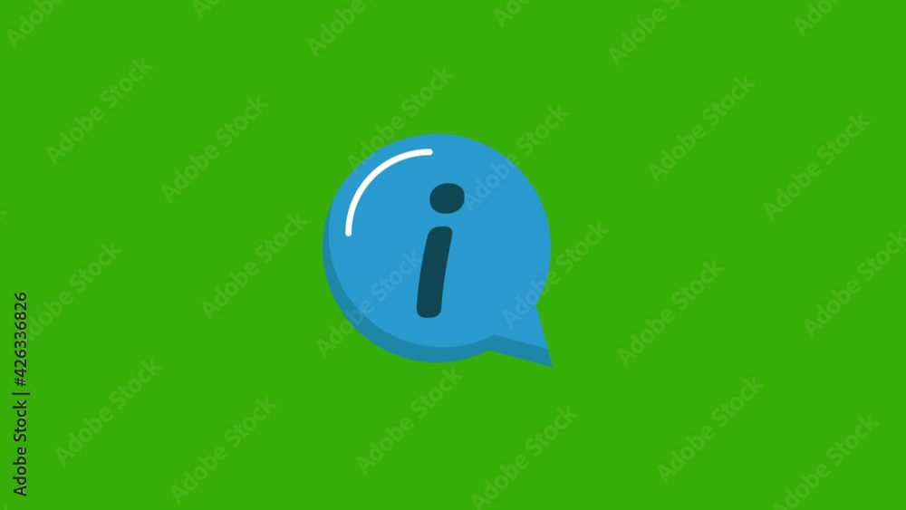 Info Flat Animated Icon on Green Screen Background. 4K video animation. Info Flat Animated Icon on Green Screen Background. 4K video animation.