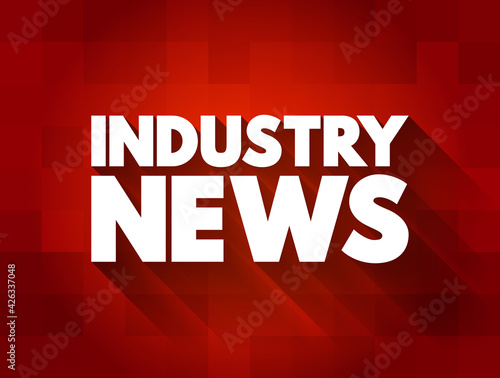 Industry News text quote, concept background