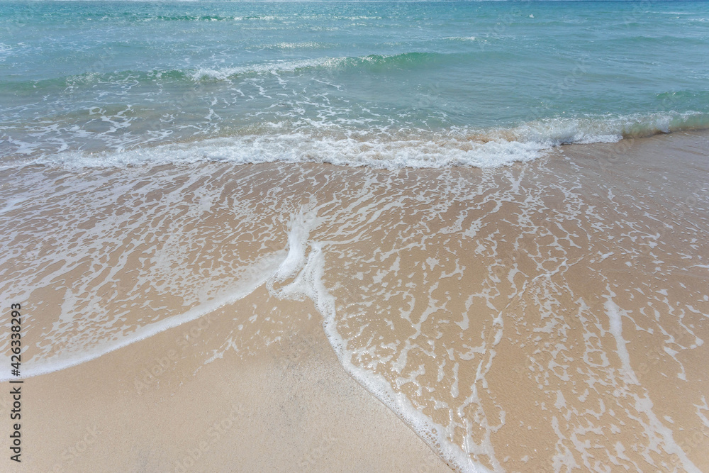 Sea view from tropical beach with sunny sky. Summer paradise beach of Koh Samui island. Tropical shore. Tropical sea in Thailand. Sea view from tropical beach with sunny sky. Summer paradise beach of Koh Samui island. Tropical shore. Tropical sea in Thailand.