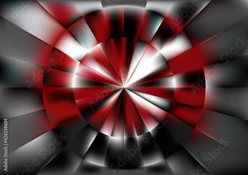 White Red and Grey Geometric Illusion Background Illustration