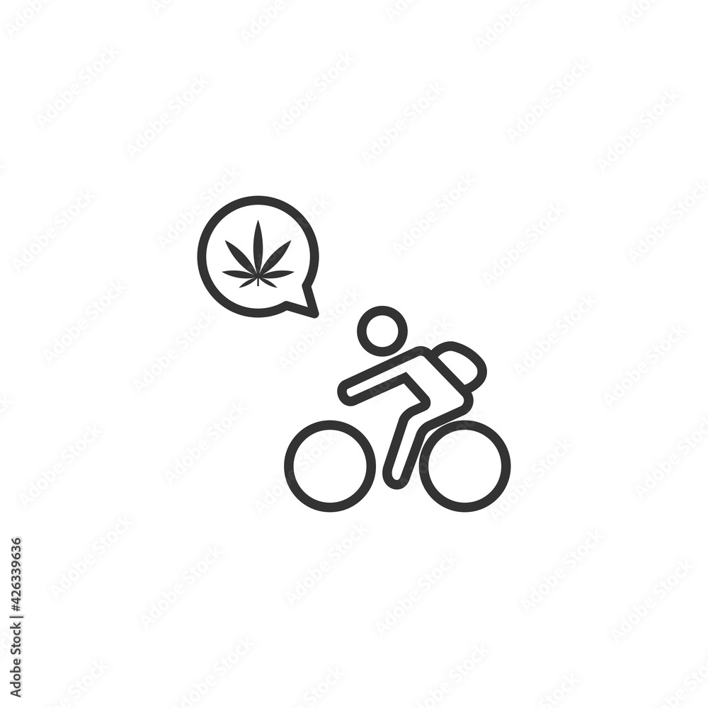 Cannabis delivery icon isolated on white background. Shipping symbol modern, simple, vector, icon for website design, mobile app, ui. Vector Illustration - obrazy, fototapety, plakaty 