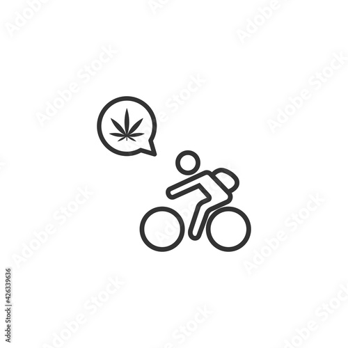 Cannabis delivery icon isolated on white background. Shipping symbol modern, simple, vector, icon for website design, mobile app, ui. Vector Illustration