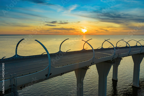 Bridge on the background of...