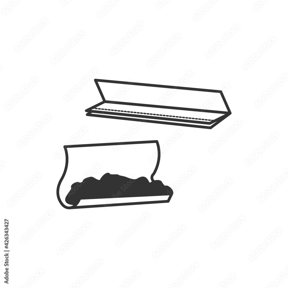 Cannabis paper icon isolated on white background. Rolling symbol modern, simple, vector, icon for website design, mobile app, ui. Vector Illustration Cannabis paper icon isolated on white background. Rolling symbol modern, simple, vector, icon for website design, mobile app, ui. Vector Illustration