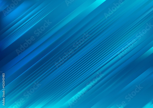 Blue Shiny Straight Lines Background Vector Graphic