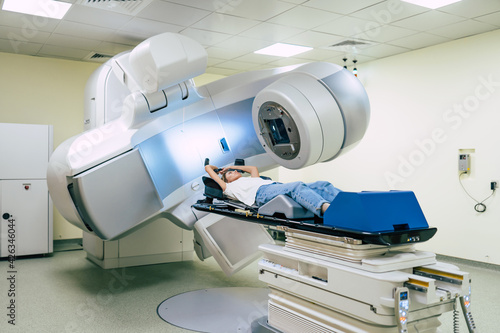 Slika na platnu Cancer treatment in a modern medical private clinic or hospital with a linear accelerator