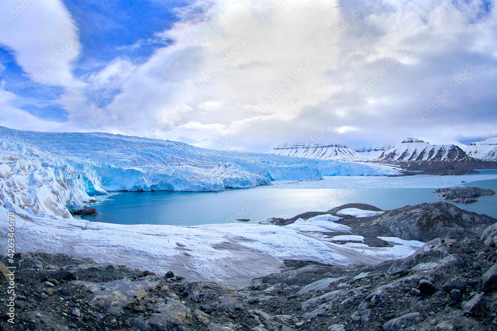 Nordenskiöld Glacier, Petuniabukta, Billefjord, Arctic, Spitsbergen,  Svalbard, Norway, Europe Photos | Adobe Stock