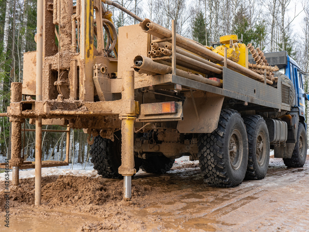 Installation for drilling hydrogeological and engineering wells. Civil drilling of water wells