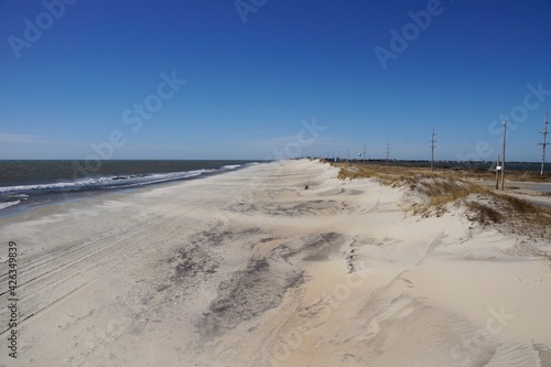Sandy Bay Beach on Outer Banks of North Carolina