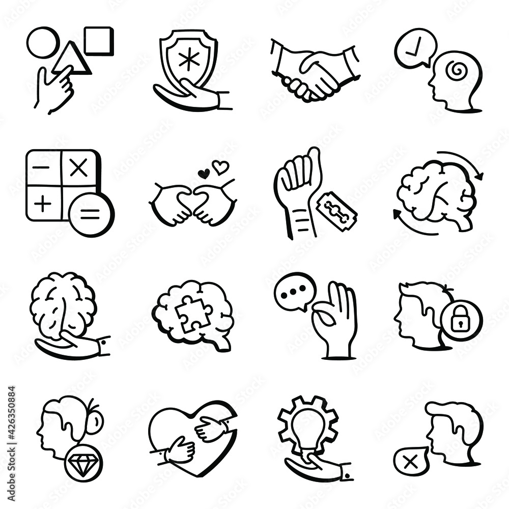 Pack of Autistic Awareness Doodle Icons
Pack of Autistic Awareness Doodle Icons