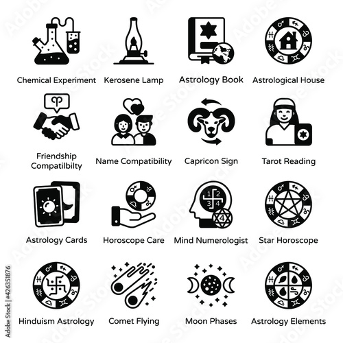 
Pack of Horoscopes Glyph Icons

