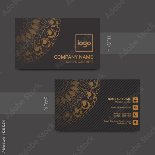 Modern professional business card design vector. Vector illustration.
