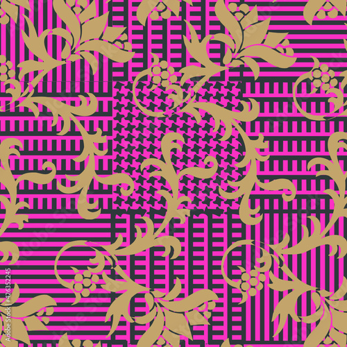 Abstract floral seamless pattern.