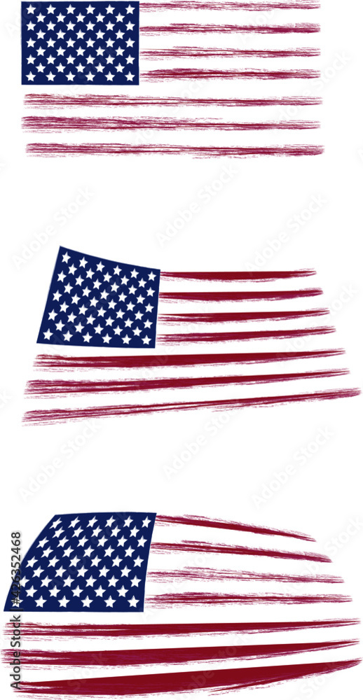 Vector Of The Grunge American Flag Vector Of The Grunge American Flag