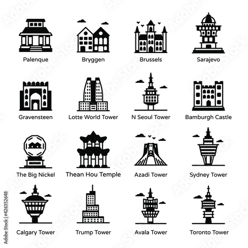 
Solid Icons of Landmark Architectures Pack

 photo