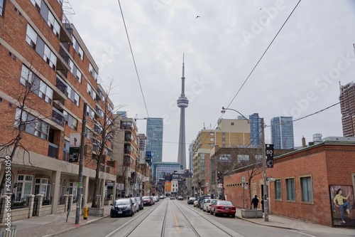 Fotografie Toronto Canada - 27 March 2015 - McCaul Street in downtown Toronto