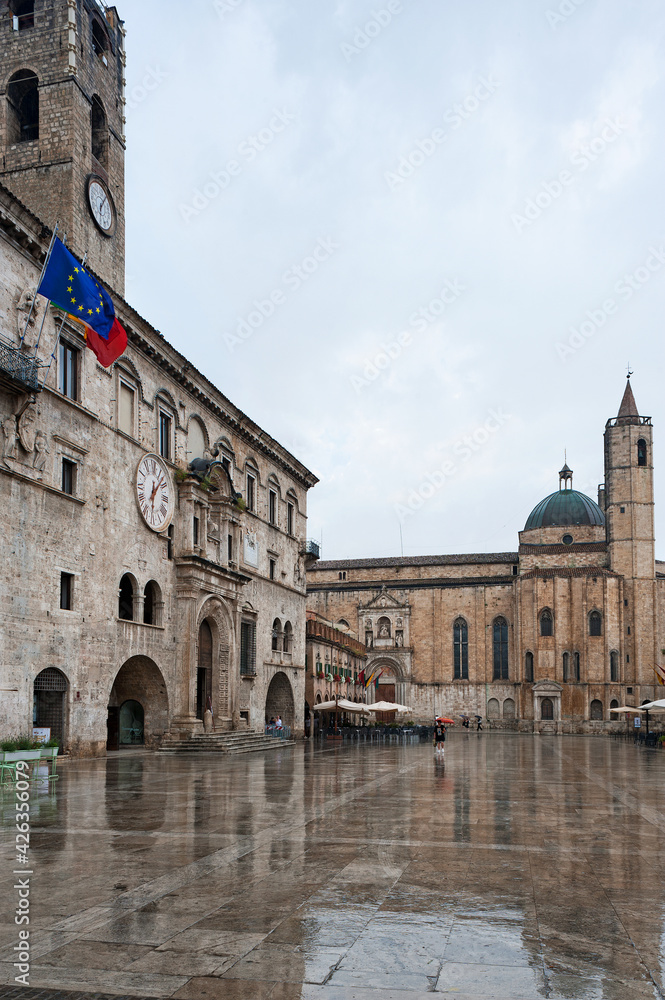 Ascoli Piceno, district of Ascoli Piceno, Marche, Italy, Europe, Piazza del Popolo