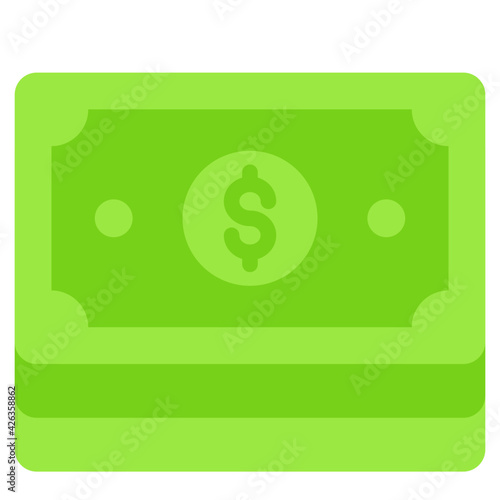 A modern style icon of banknotes