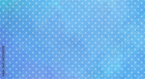 vintage retro cute abstract simple blue light background with white polka dots. Drawn backdrop with white dots. Cute base for decor