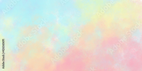 multicolor bright light saturated artistic cute abstract background, with cloudy different paint colors