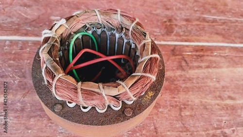 Coil spring motor in the table so wire