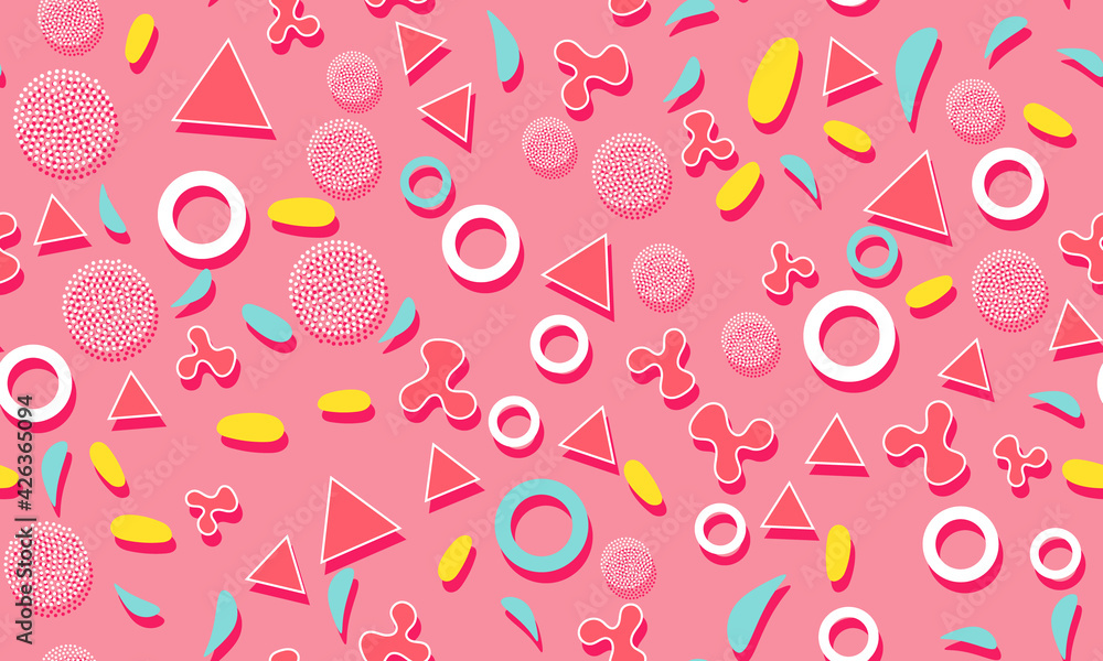 Memphis Pattern. Fun Background. Hipster Style Memphis Pattern. Fun Background. Hipster Style