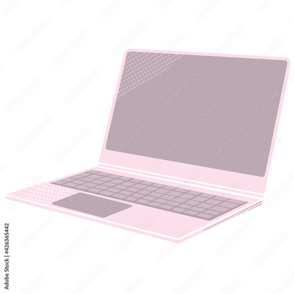 Vector illustration of pop laptop Vector illustration of pop laptop