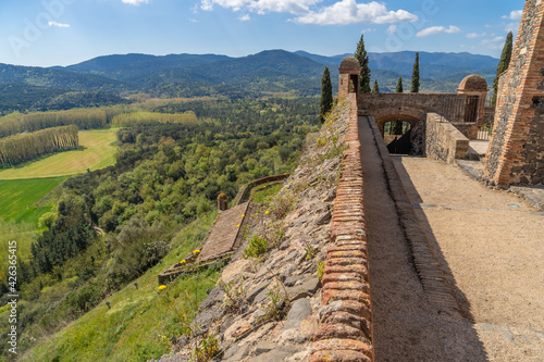 Panoramic views from the castle of Hostalric in the jungle Catalonia Costa Brava 