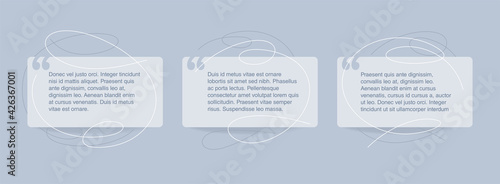 Quotes template with wavy calligraphic line