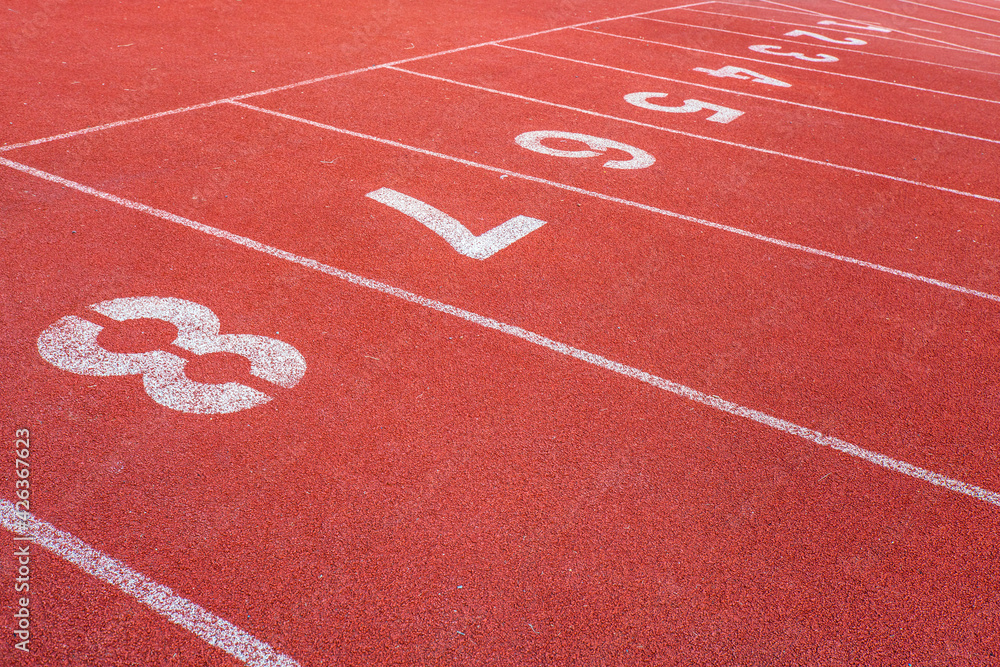 Number of running track run background