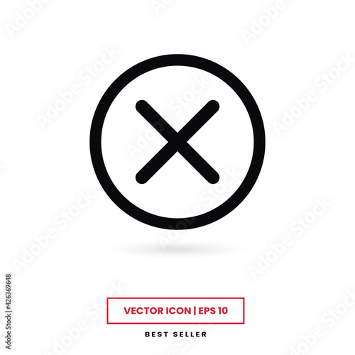 Free Download Close icon vector. Cancel sign - GFXLoad