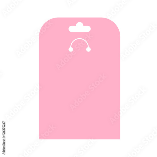 Vector design template for paper earrings Isolated on white background